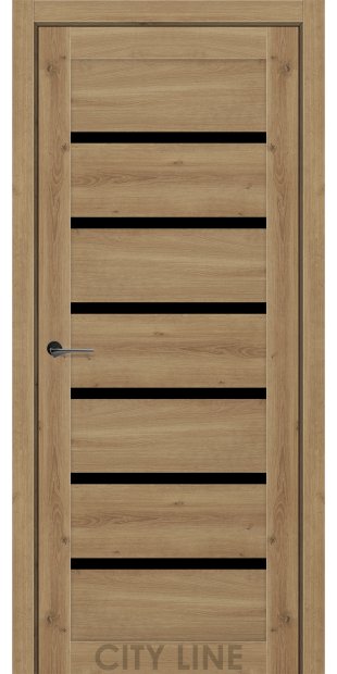 Межкомнатные двери CityLine Express BROOKLYN korfad-express-brooklyn-dub-boston-bravo-collection-s-cernym-steklom